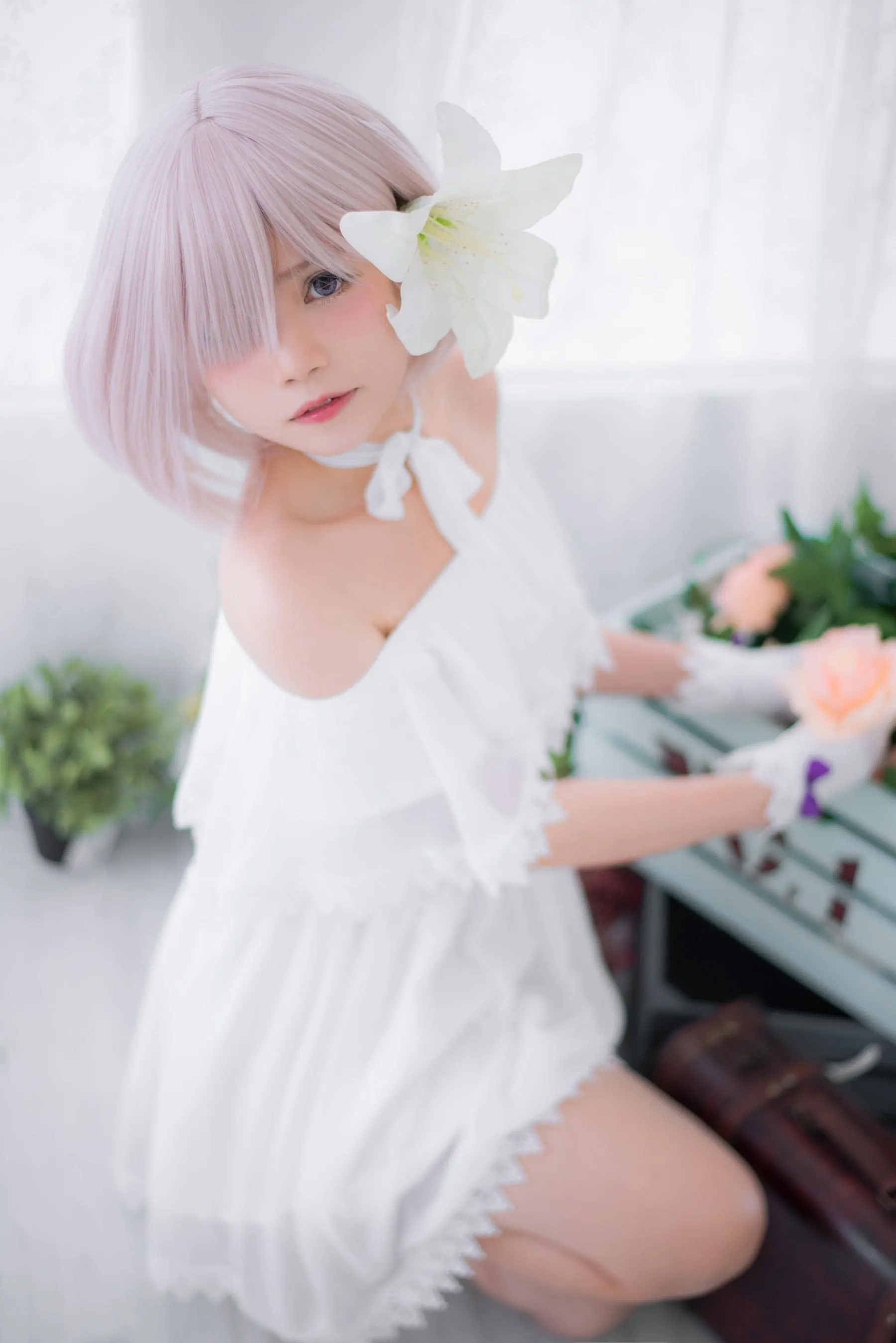 Miu只 – NO.05 Mashu White Dress [27P]插图4